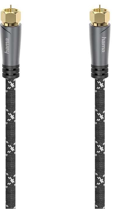 Hama SAT F-F 120 dB antennekabel (sort, 5 m)