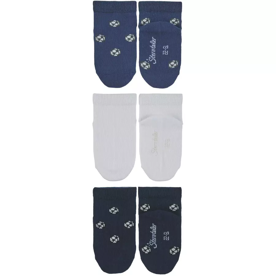 Sterntaler Sneaker-Söckchen 3er-Pack Fußball blau