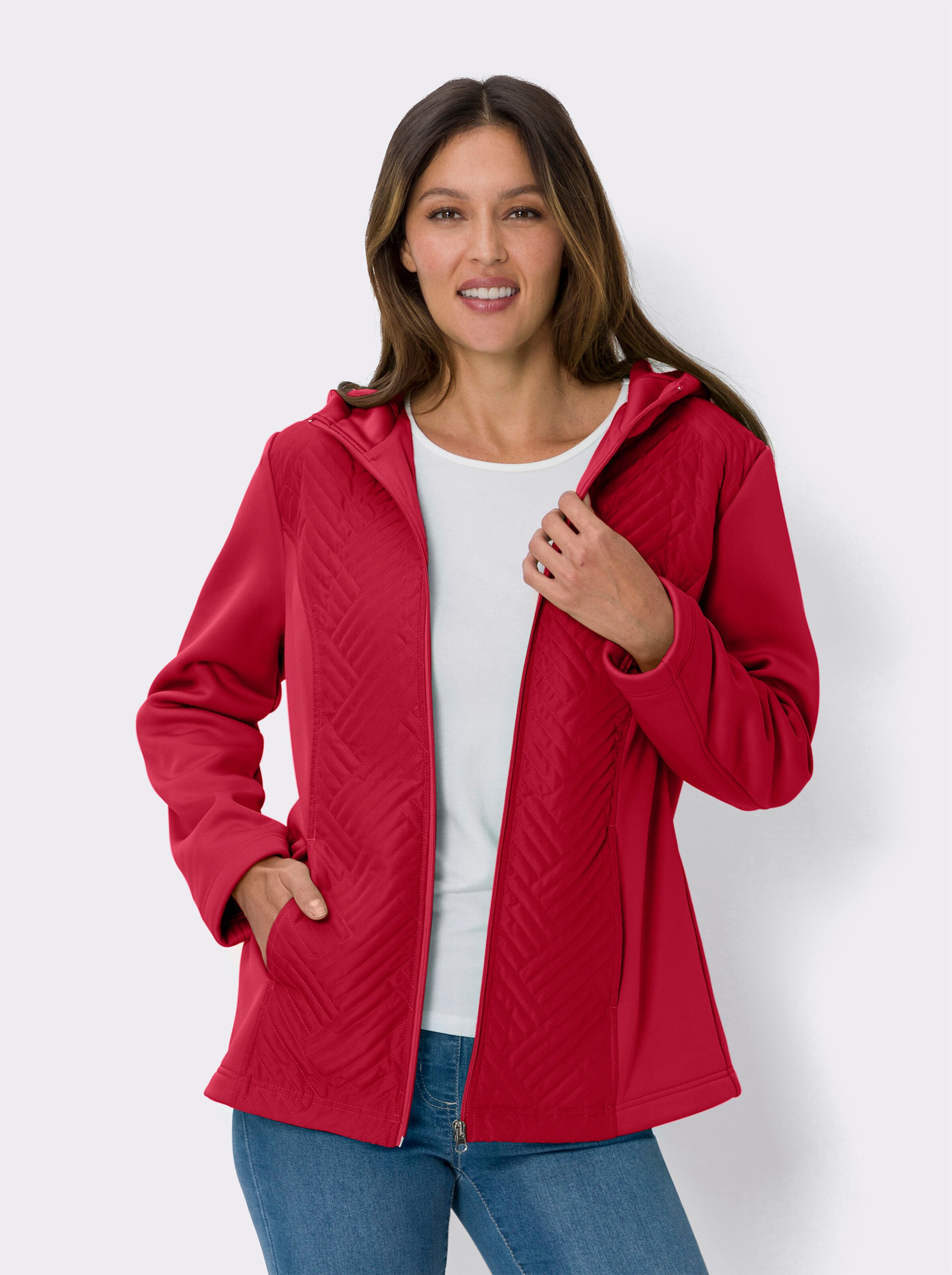 Softshelljacke mit Stepp-Einsatz