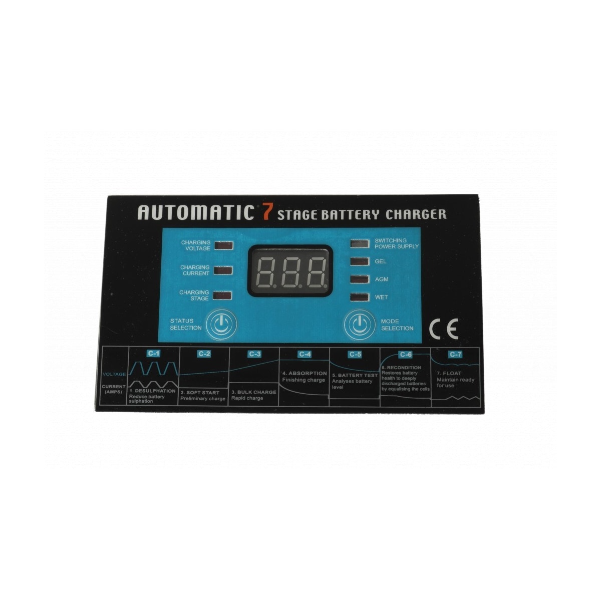 SMART BATTERY CHARGER 7-stegs Elektronisk Batterilader 12V 60A - 2 Kanaler