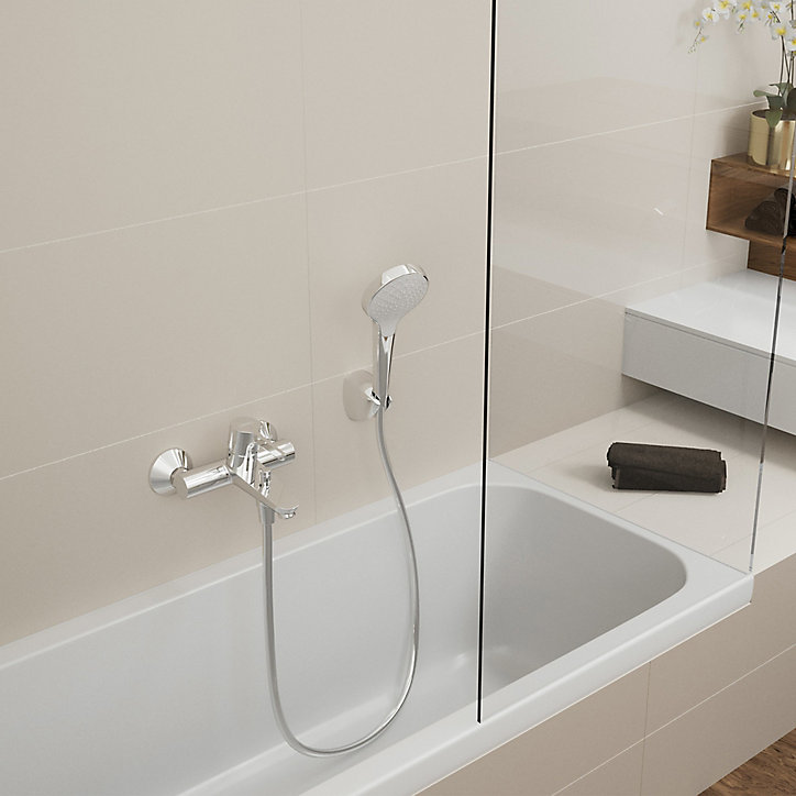 Mitigeur de baignoire Waterforms Eco chromé Hansgrohe