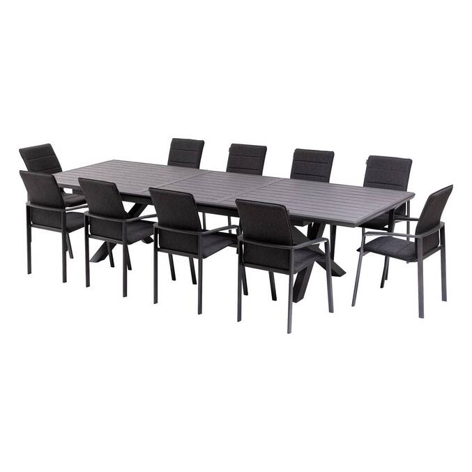 Table de jardin extensible AXIOME Ardoise granitée
