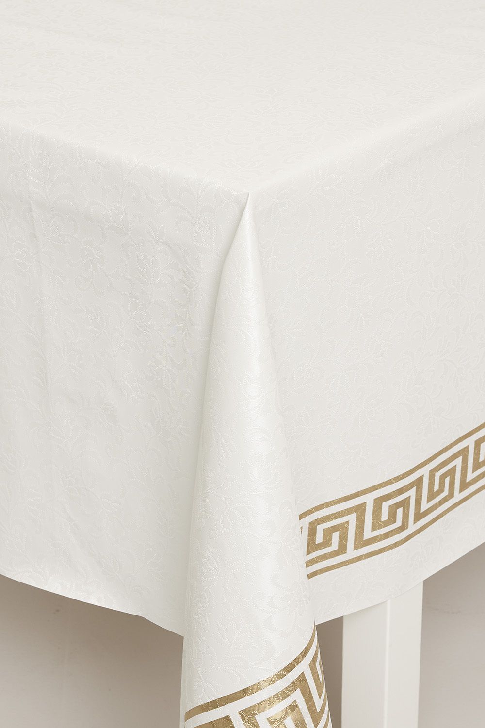 Voksduk Damask med bord