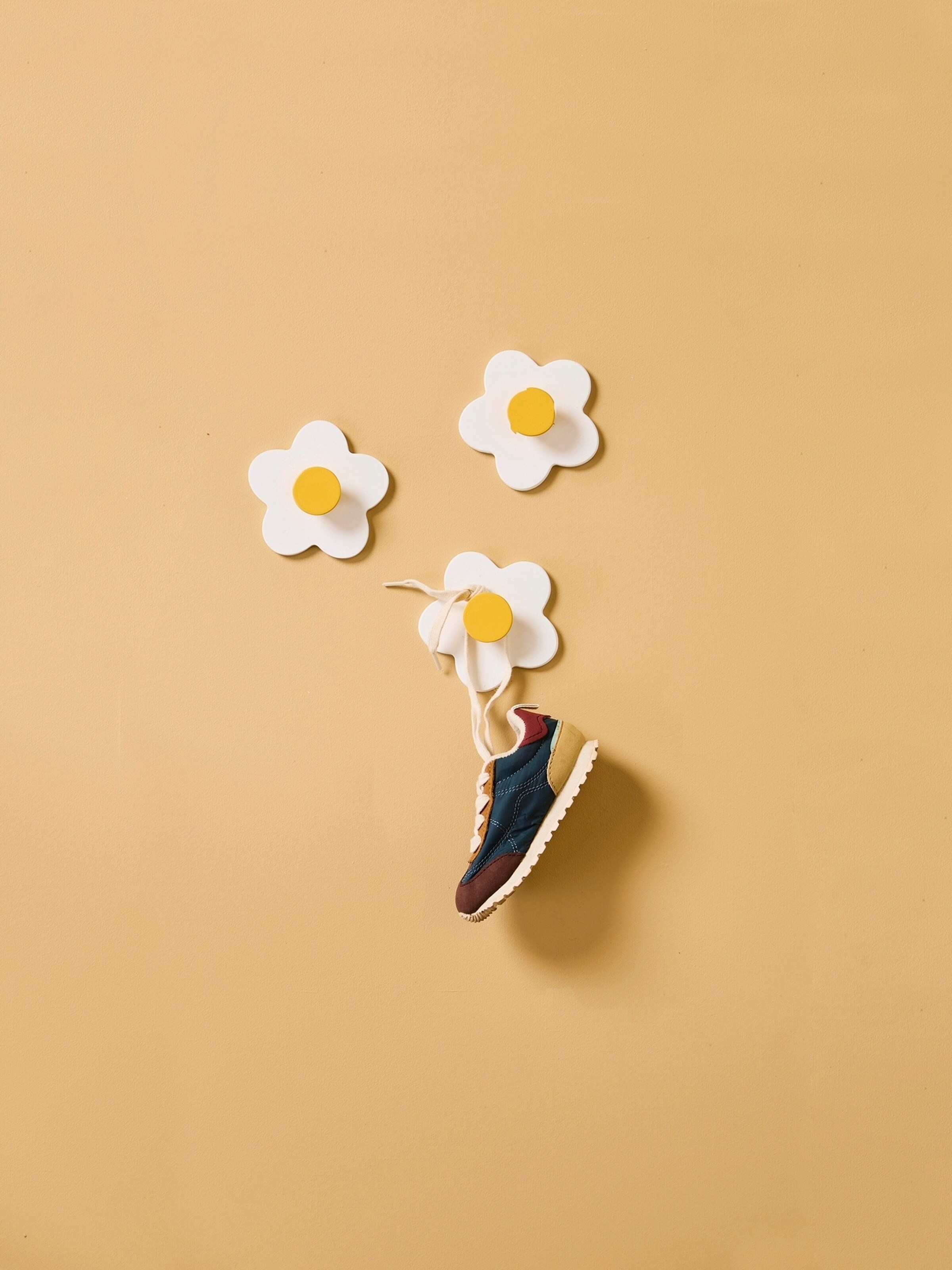 Kids Concept Hakenset 3er-Pack Blume weiss