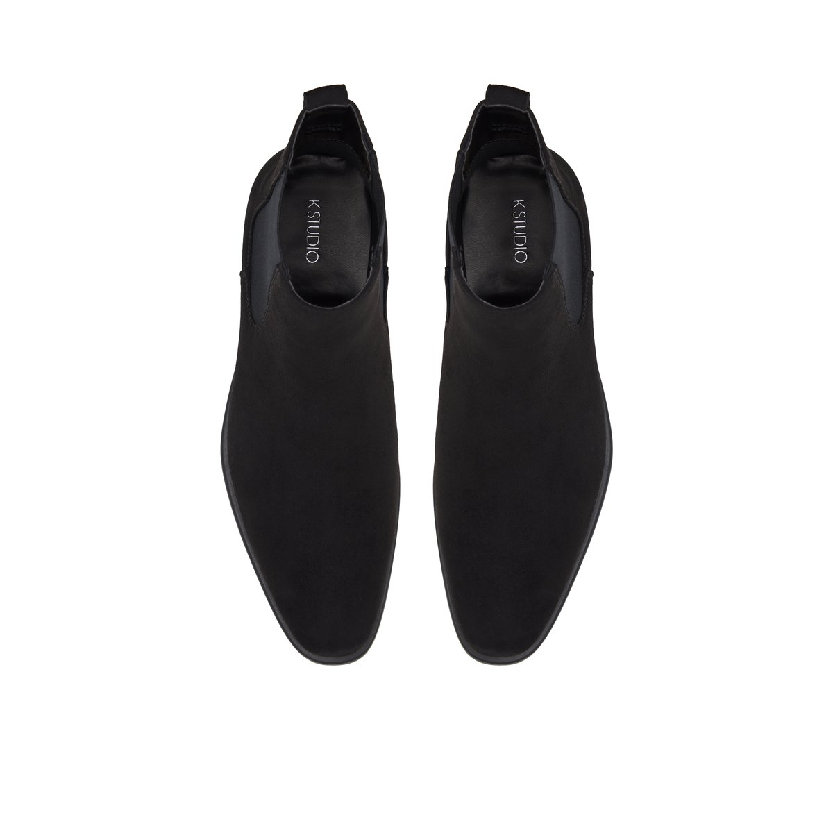 K STUDIO-Umored-Bottes chelsea - Talon plat - Noir/Noir