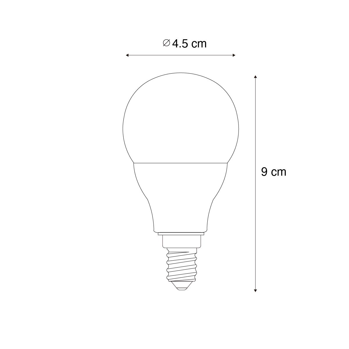 Set van 5 Smart E14 dimbare LED lampen G45 opaal 4.9W 470 lm 2700-6500K