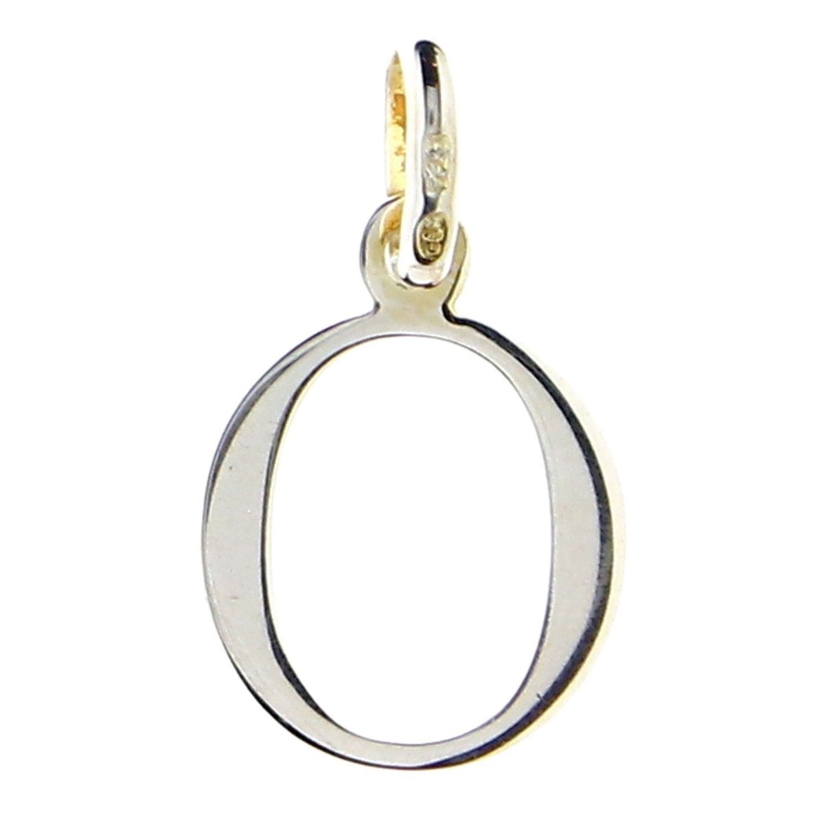Pendentif Initiale simple lettre O en argent 925°/00