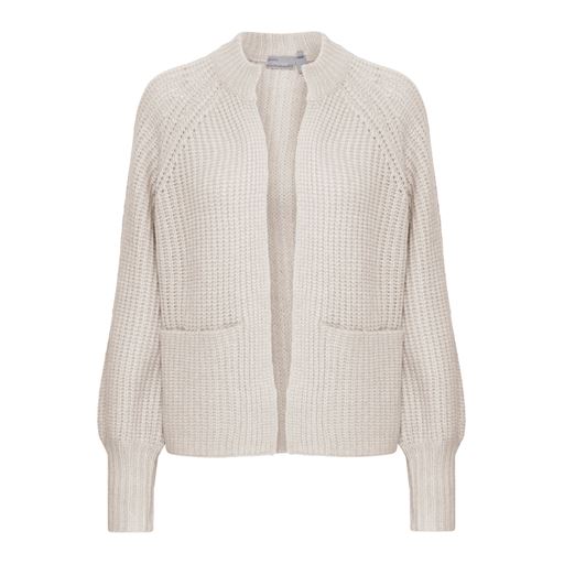 Fransa Strikcardigan, Limestone Melange, XL