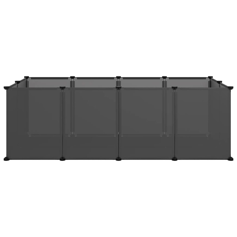Cage pour petits animaux noir 144x74x46,5 cm pp et acier