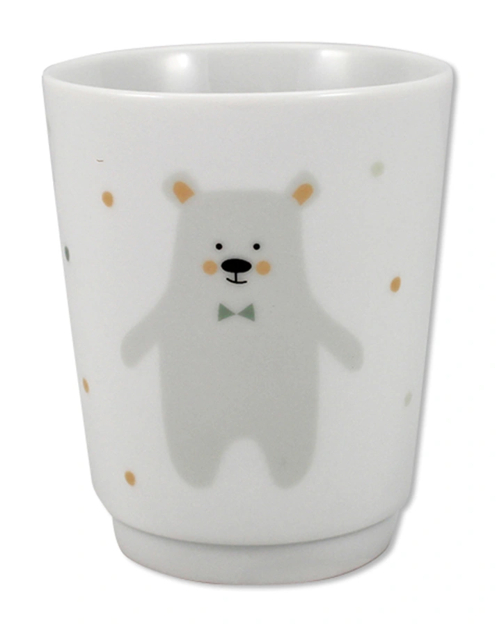 Porzellan-Becher EISBÄR in offwhite