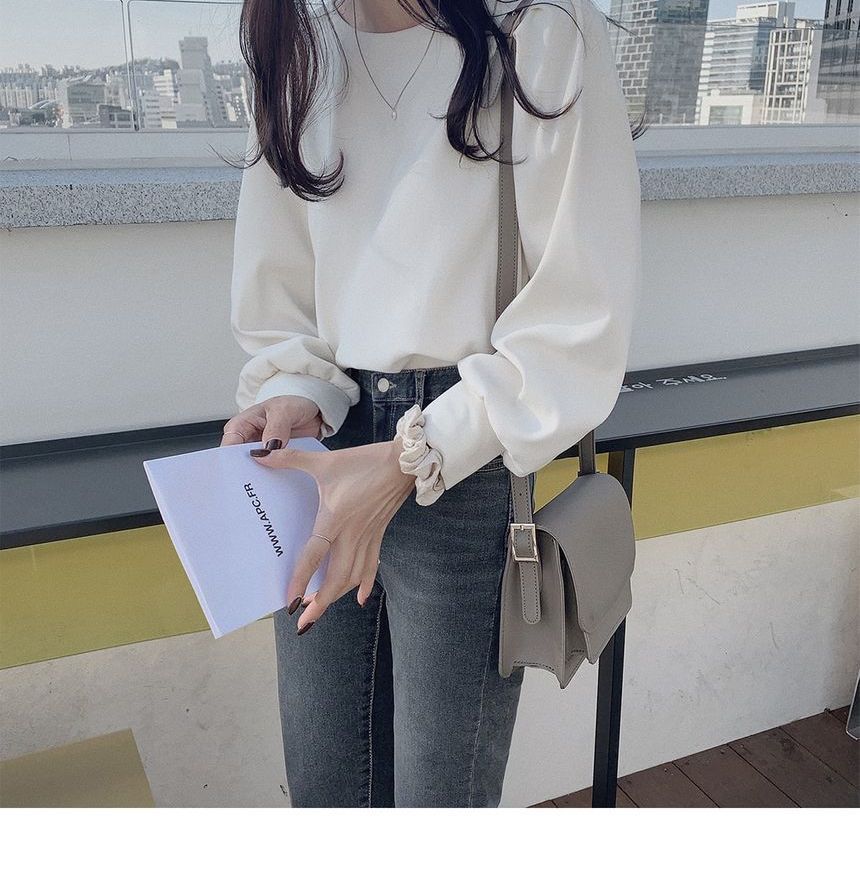 JOWI - Effen blouse met lange mouwen