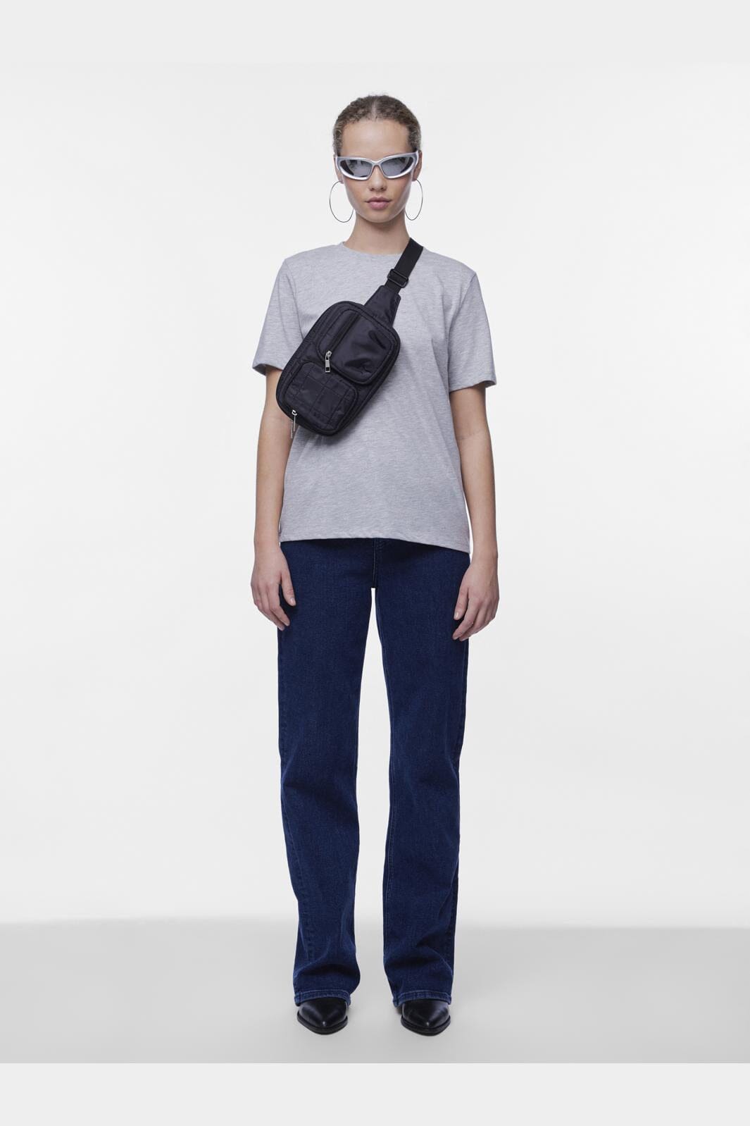 Pieces Pcria Ss Solid Tee 4287784 light grey melange