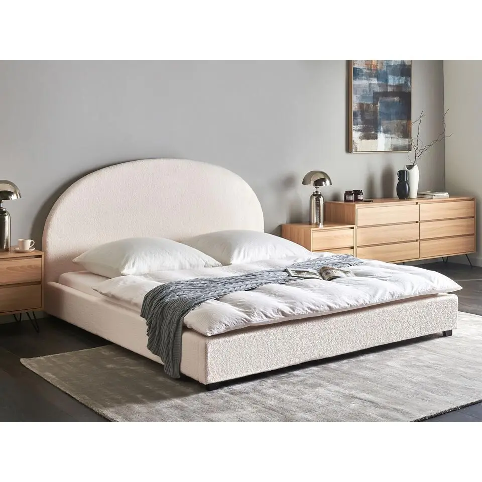 VAUCLUSE - Tweepersoonsbed - Gebroken wit - 140 x 200 cm - Bouclé