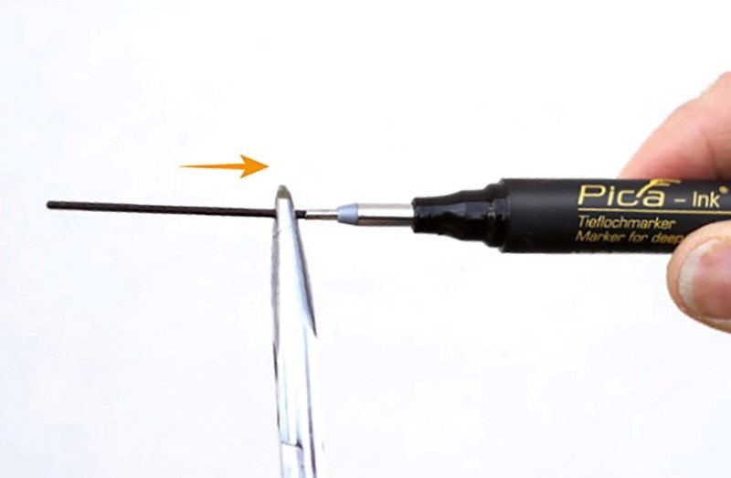Pica 150/40 Markeerstift voor diepe gaten rood