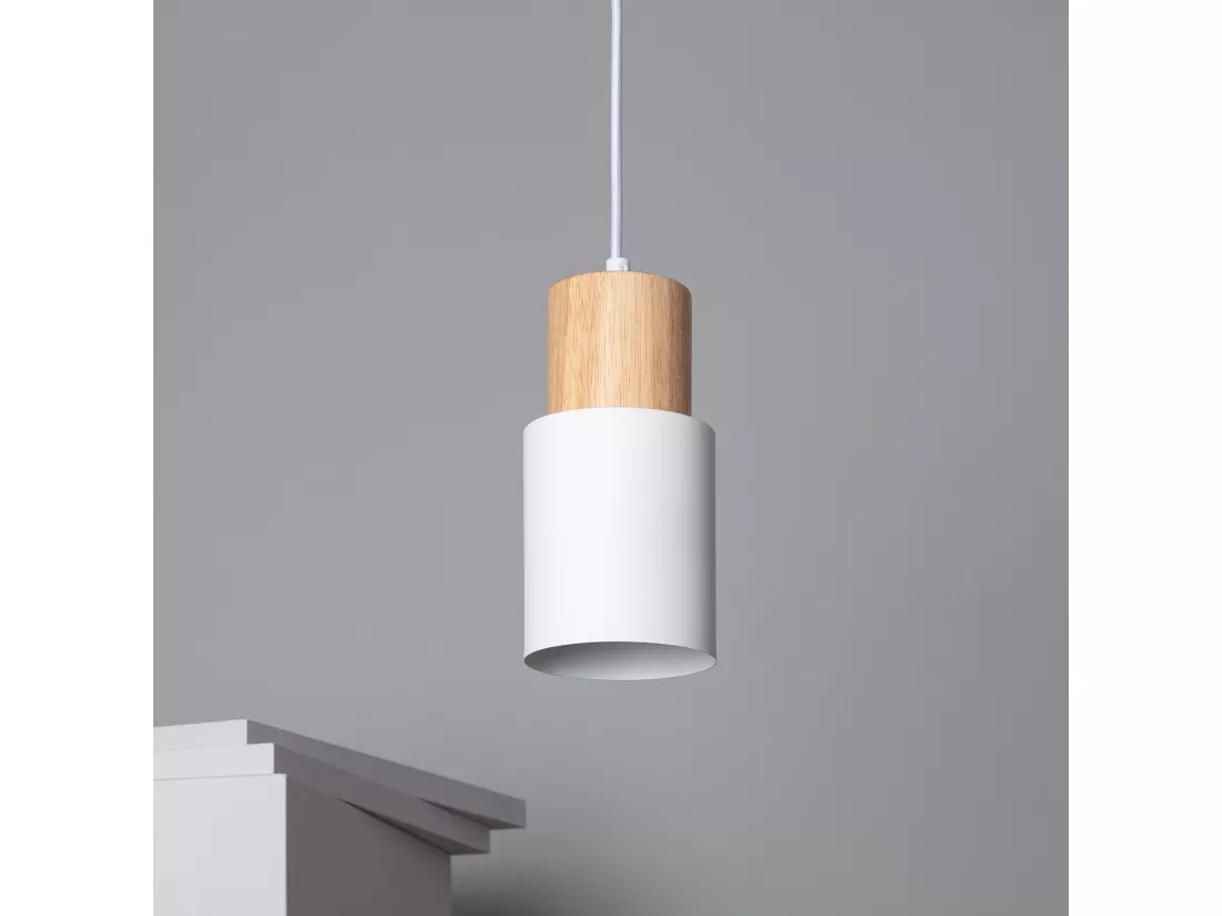 Suspension Bois et Métal Kidonge Blanc