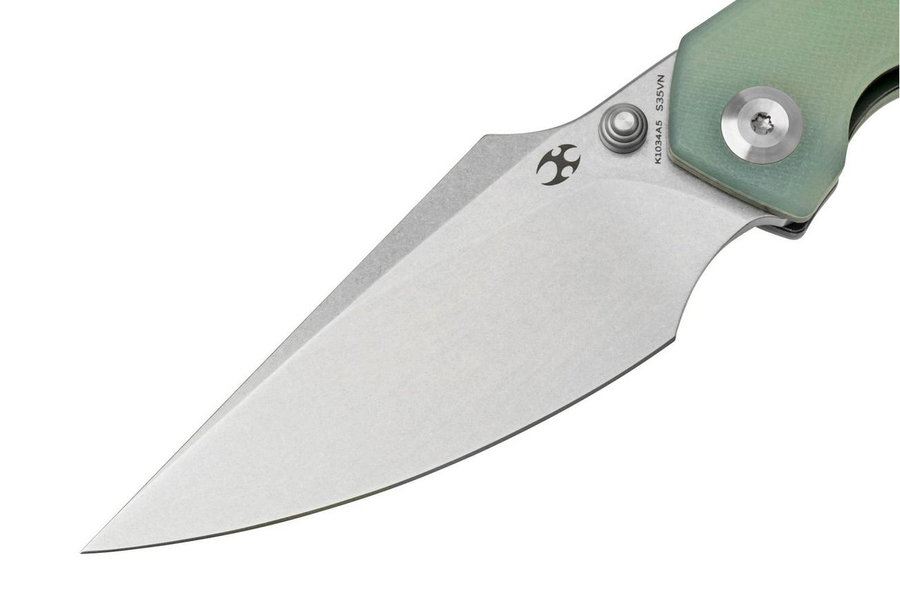 Kansept Fenrir K1034A5 Stonewashed, Jade G10 zakmes, Greg Schob design