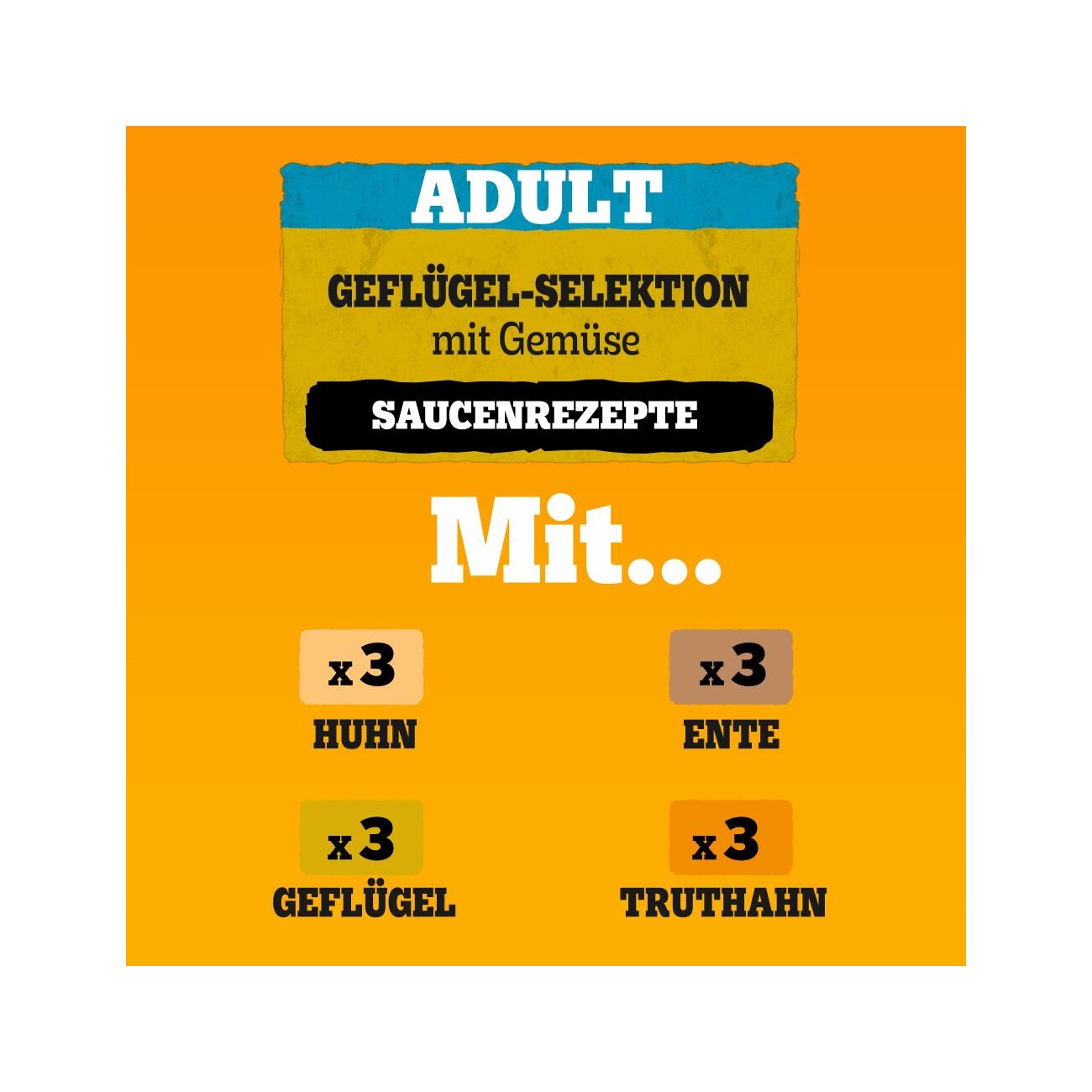 Pedigree Nassfutter Hund Adult, Multipack, Geflügel-Selektion, in Sauce 12x100 g