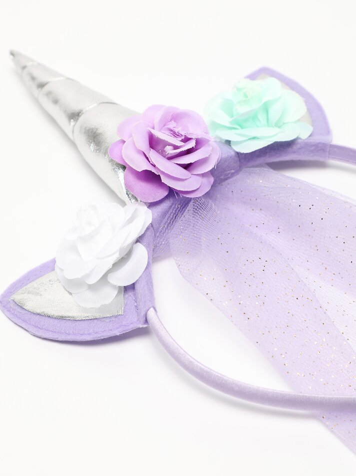 Tiara de unicórnio com véu de tule - Vários modelos