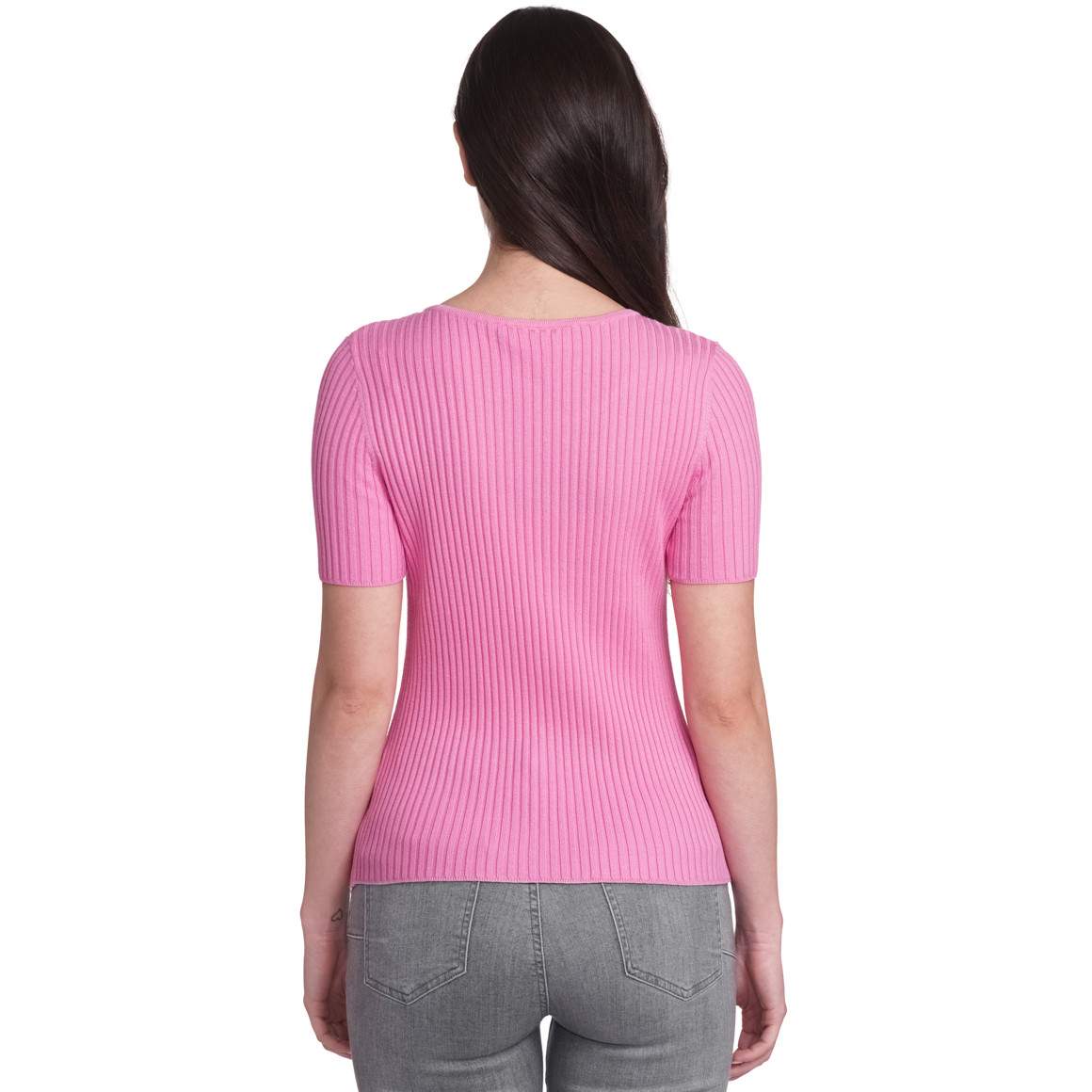 Gina Damen T-Shirt mit Rundhalsausschnitt rosa