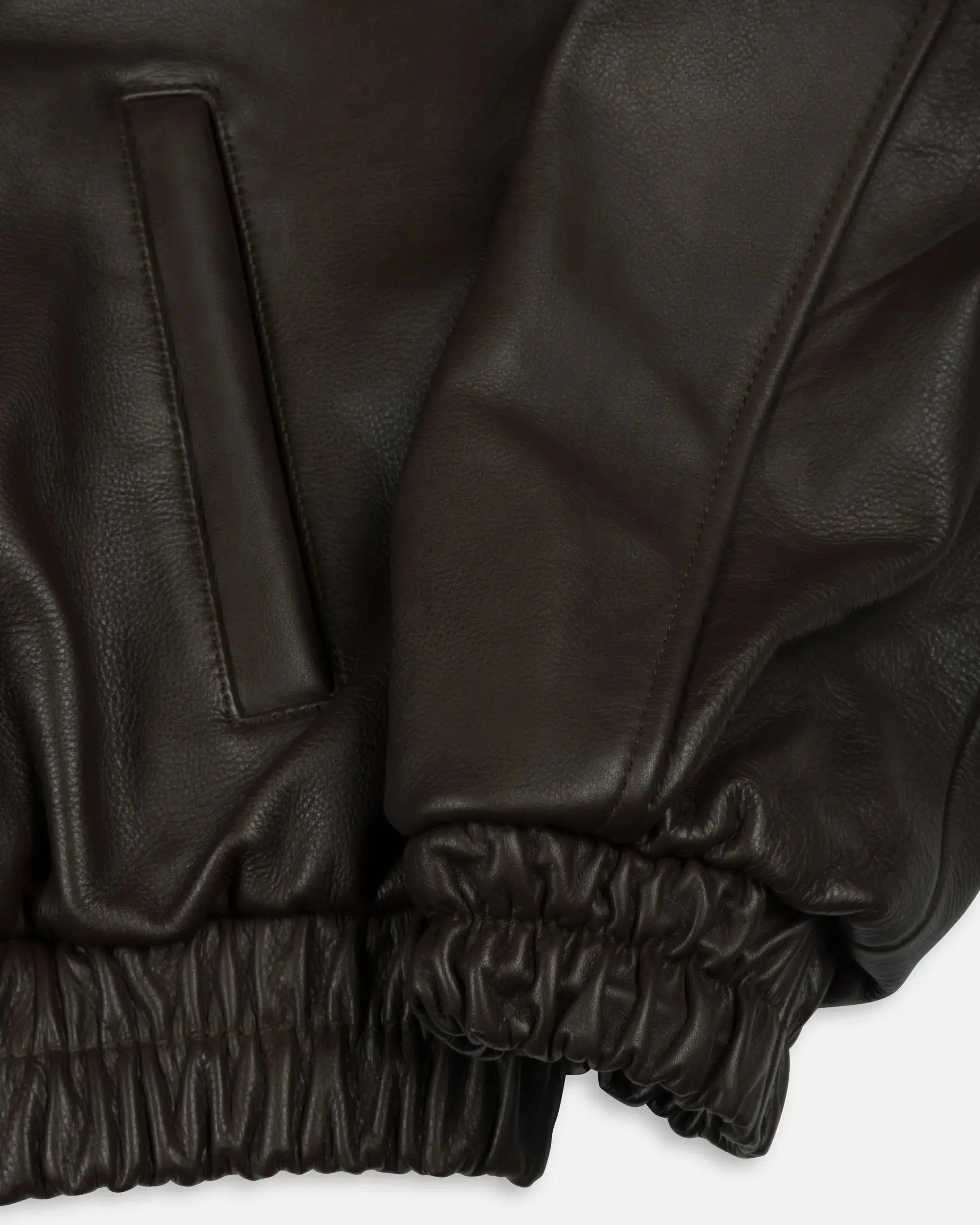 Patta Leather Bomber Jacket (Coffee Bean)