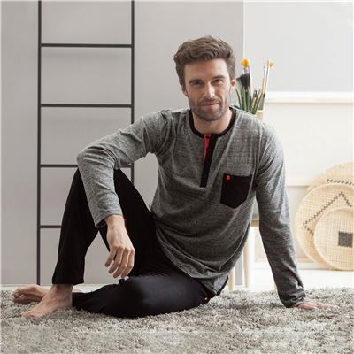 Pyjama homme jersey chiné DODO HOMEWEAR®