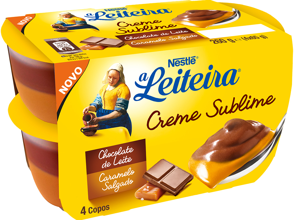 SOBREMESA A LEITEIRA CHOCOLATE /CARAMELO 4X65G