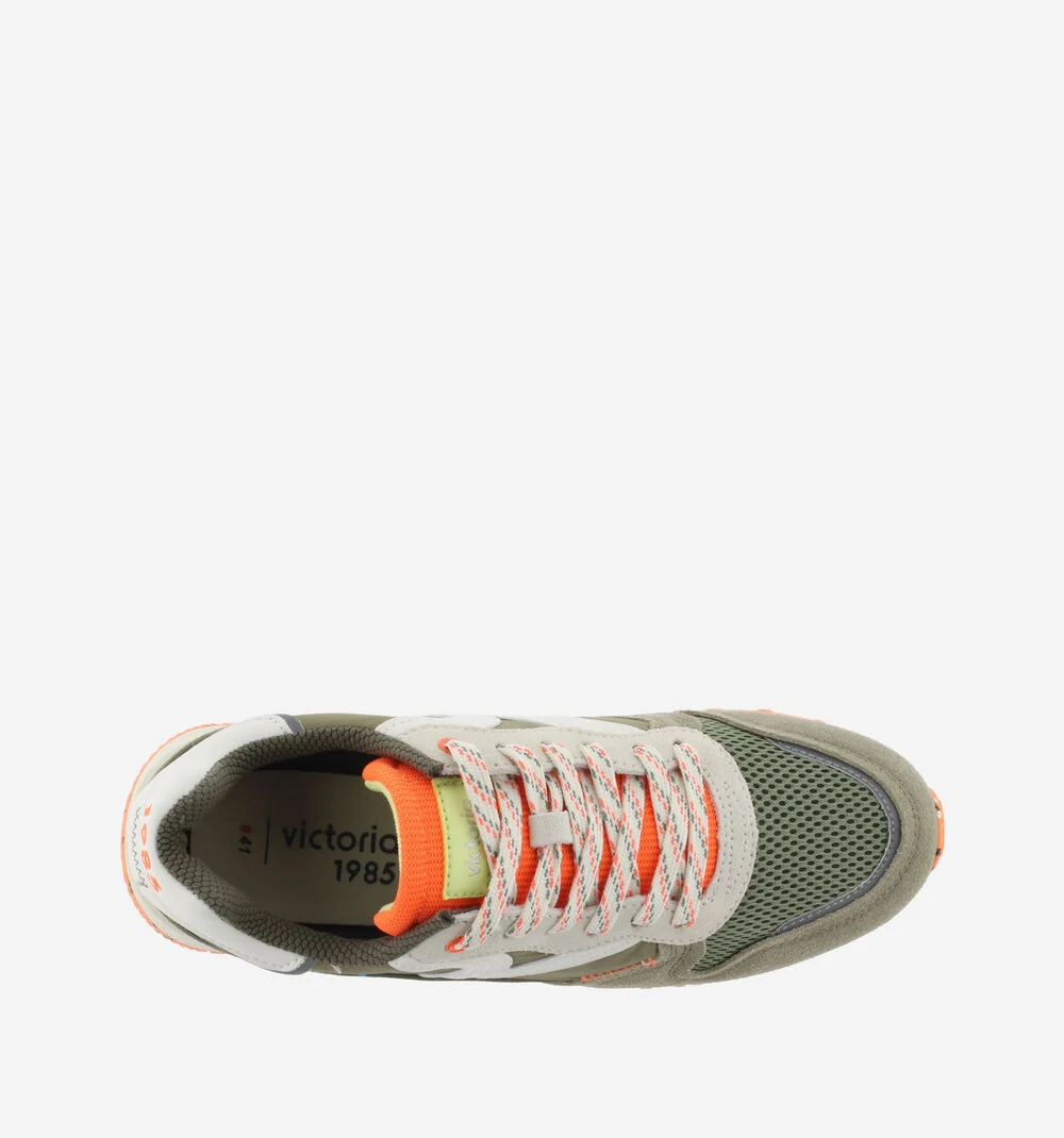 LEGGERA - NEÓN TOUCH Baskets détail fluo pour homme KAKI