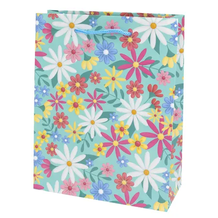 Idena Geschenktasche M Blumen 18x23x8cm FSC-Mix