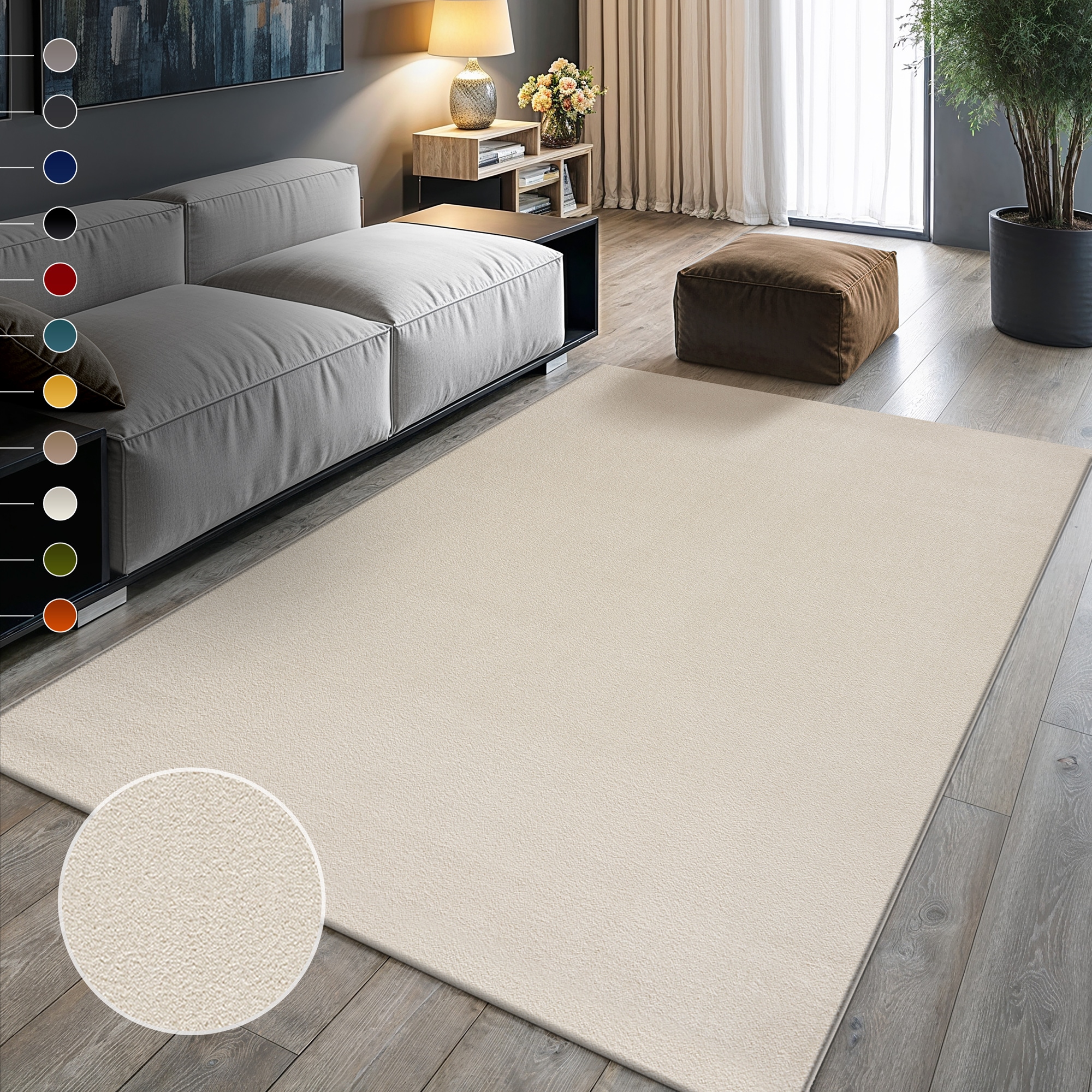 Sanat Teppich »UNI   , auch als Läufer- und Rundgrössen erhältlich« rechteckig 13 mm Höhe robuster Kurzflorteppich, grosse Farbauswahl, Wohnzimmer, alle Räume
