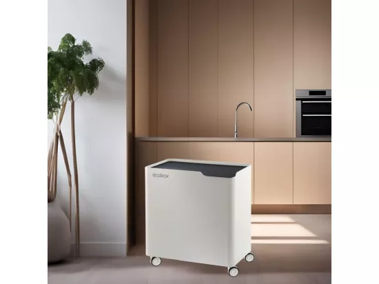 Poubelle pour tri sélectif modulable, fermeture douce, 40 litres, ECOBOX-TOP