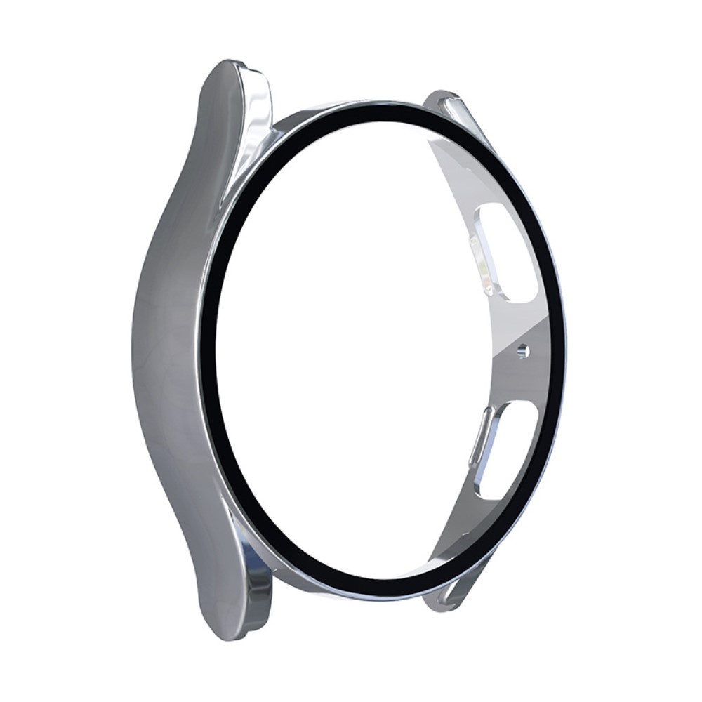 Samsung Galaxy Watch 5 / 4 (40 mm) Hardcase Bumper   Display Schutzglas - Silber
