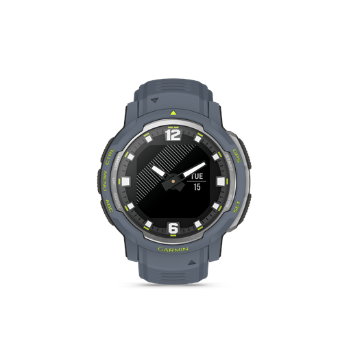 Garmin Instinct Crossover 010-02730-04 Standard Edition Hybrid Smartwatch, Blue Granite, 45 mm