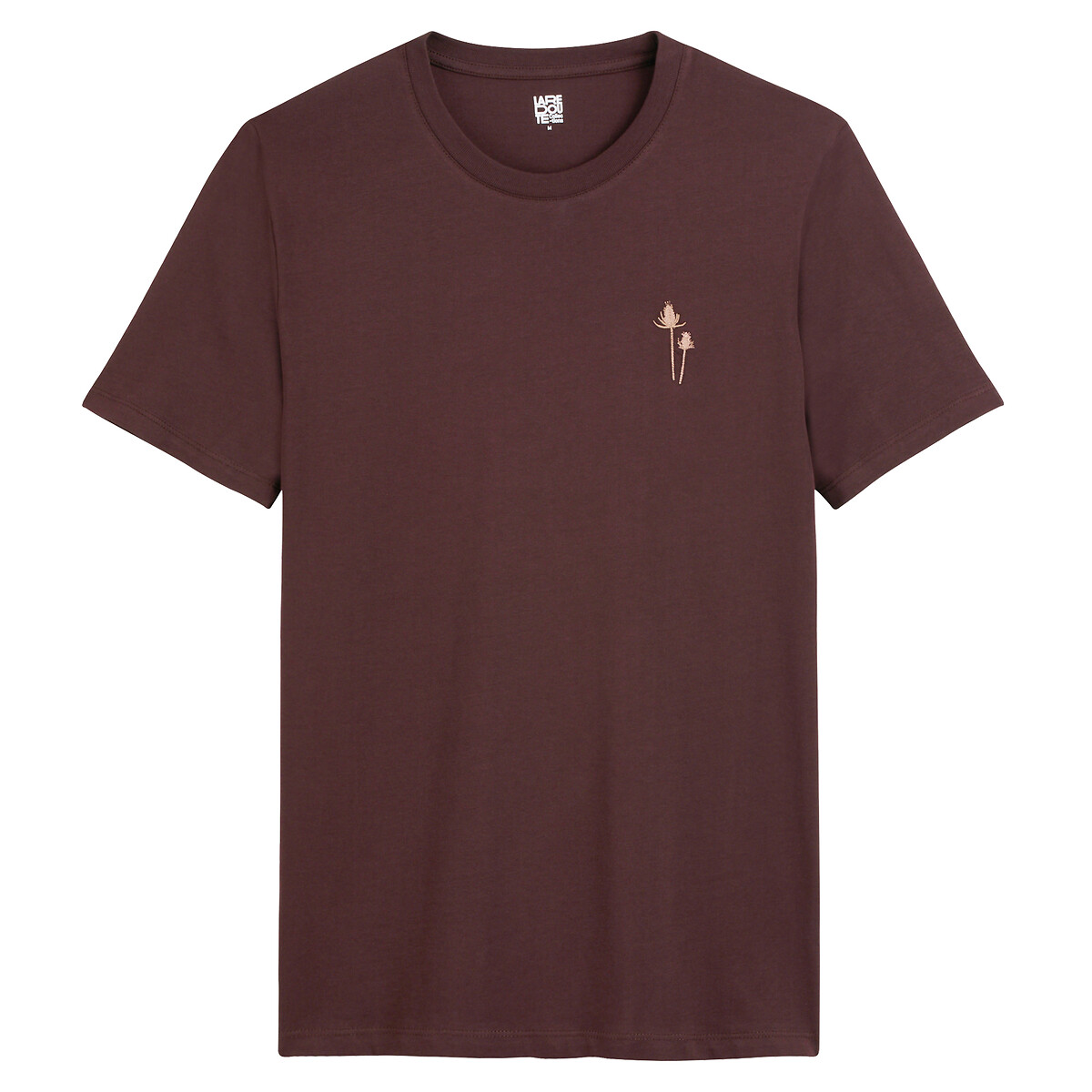 COLEÇÃO LA REDOUTE<br>Camiseta com motivo bordado, gola redonda e mangas curtas