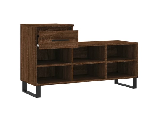 VIDAXL - Armoire à chaussures chêne marron 102x36x60cm bois d'ingénie...