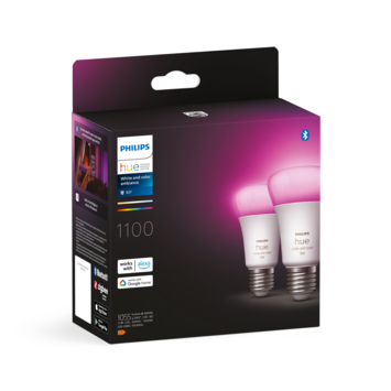 Philips Hue standaardlamp - wit en gekleurd 11W - 2 pack - E27