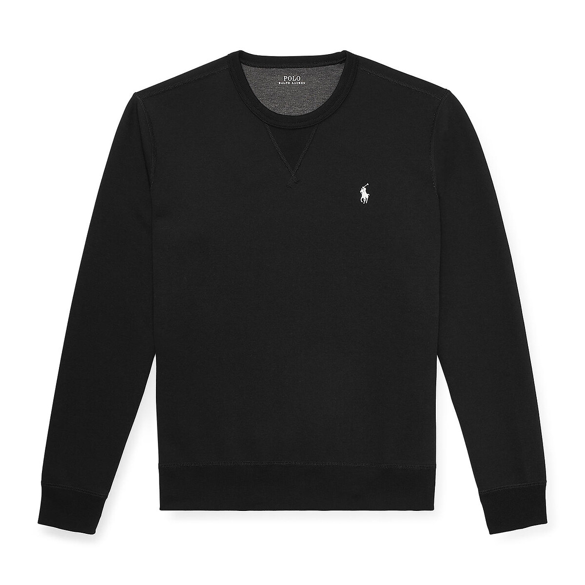 POLO RALPH LAUREN<br>Moletom de algodão com gola redonda e logotipo bordado