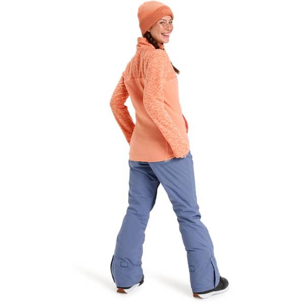 Sweat polaire ROXY SAYNA HALF ZIP PEACH PINK ROXYGRAM TONAL