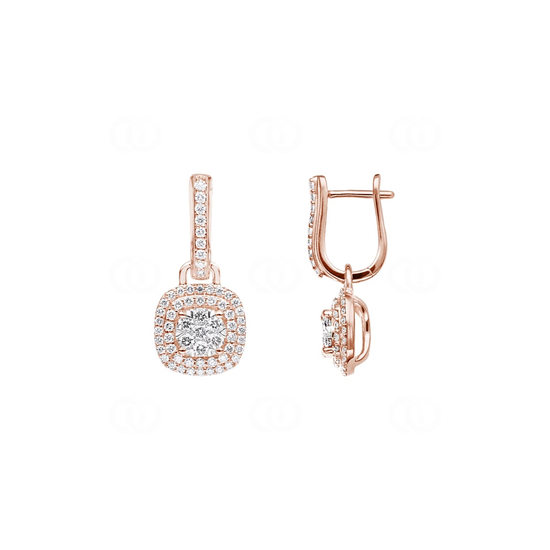 1.00 Karat Diamant-Kreolen 750/18 K Roségold