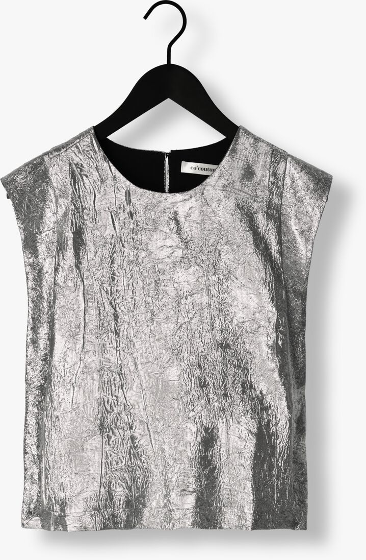 CO\\'COUTURE zilveren co'couture top vina metallic top