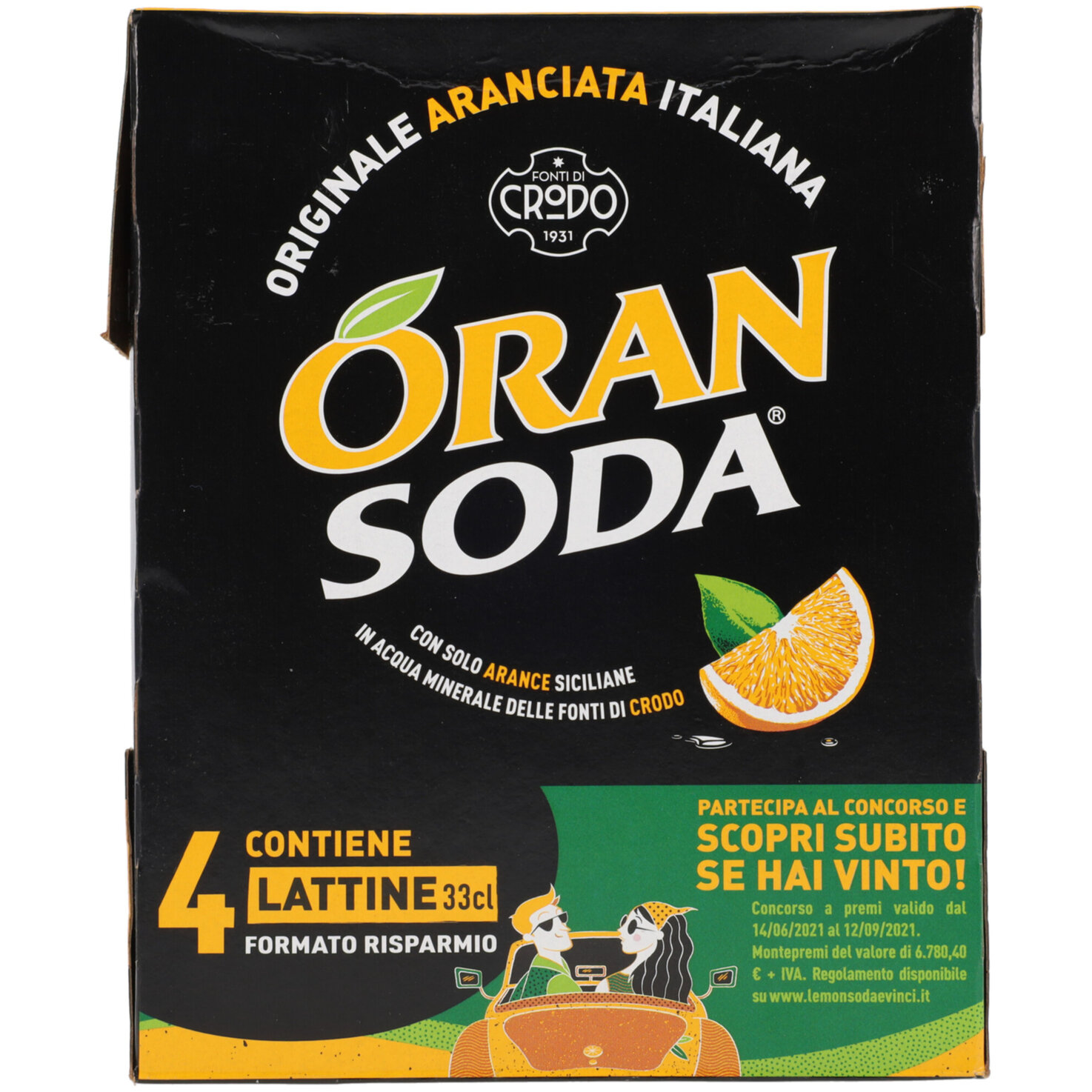Oran Soda l'Aranciata 4x33cl -132cl