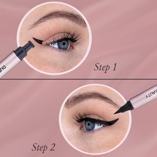 DUFFBEAUTY Master Stamp & Stroke Eyeliner, Black, Grand
