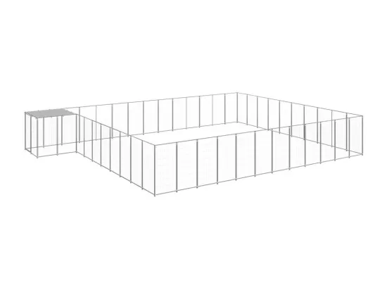 Chenil extérieur cage enclos argenté 770 x 550 x 110 cm 02_0000274