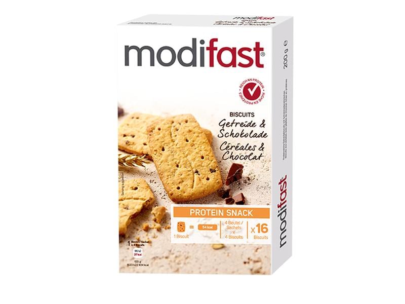 Modifast Biscuit Getreide & Schokolade 4 Beutel à 4 Biscuit Protein Kekse reich an Ballaststoffen