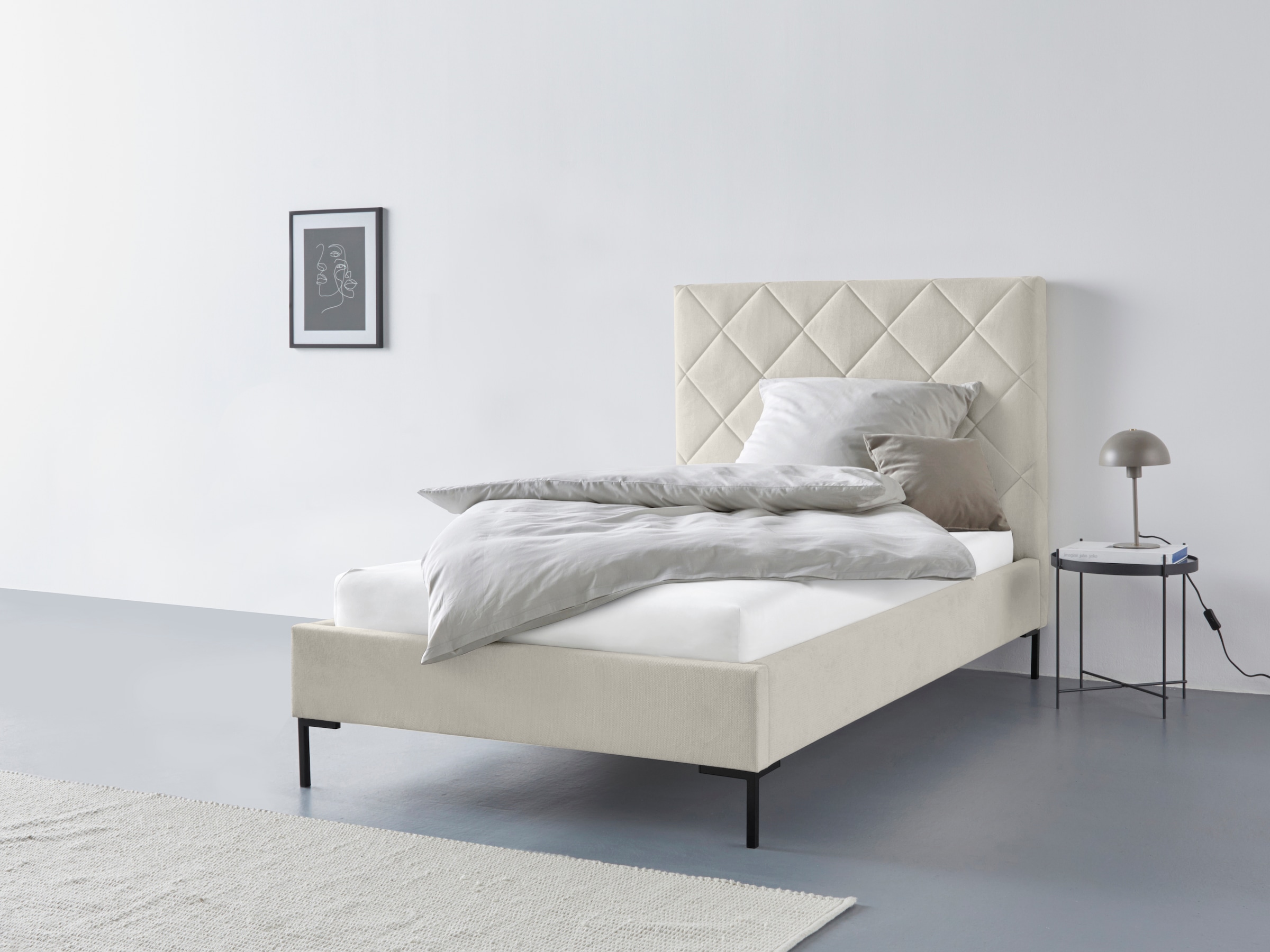Home affaire Polsterbett »Charlott« Modernes Polsterbett mit oder ohne Lattenrost