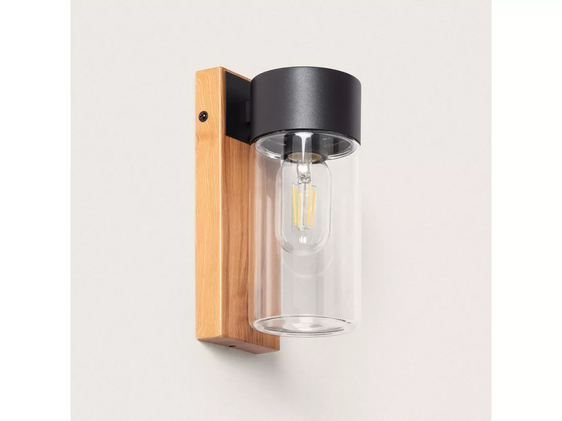 Applique Murale Extérieure Acier Inoxydable et Verre Isoba Noir