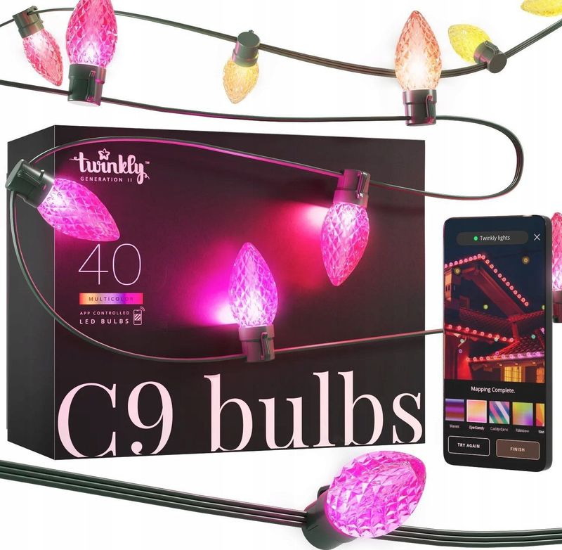 TWINKLY Twinkly C9 String - 40 RGB LED's - 12M - Groene Draad
