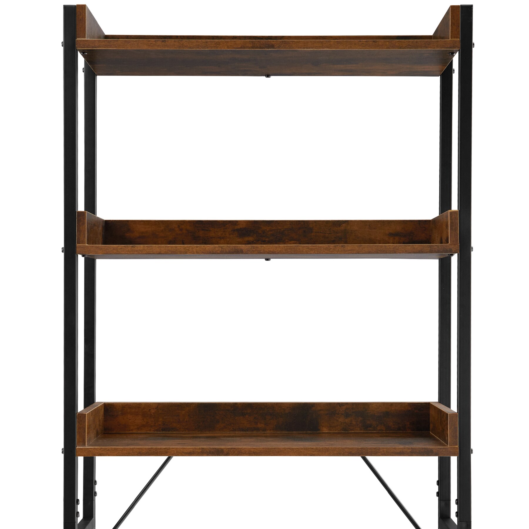 tectake® Badezimmerregal, Industrial Style, mit 3 Ablagen, inklusive Kippschutz