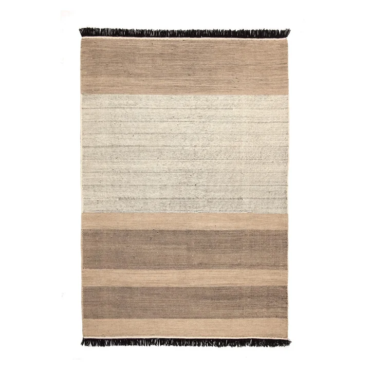 nanimarquina - Tres Stripes 200 x 300 cm, schwarz