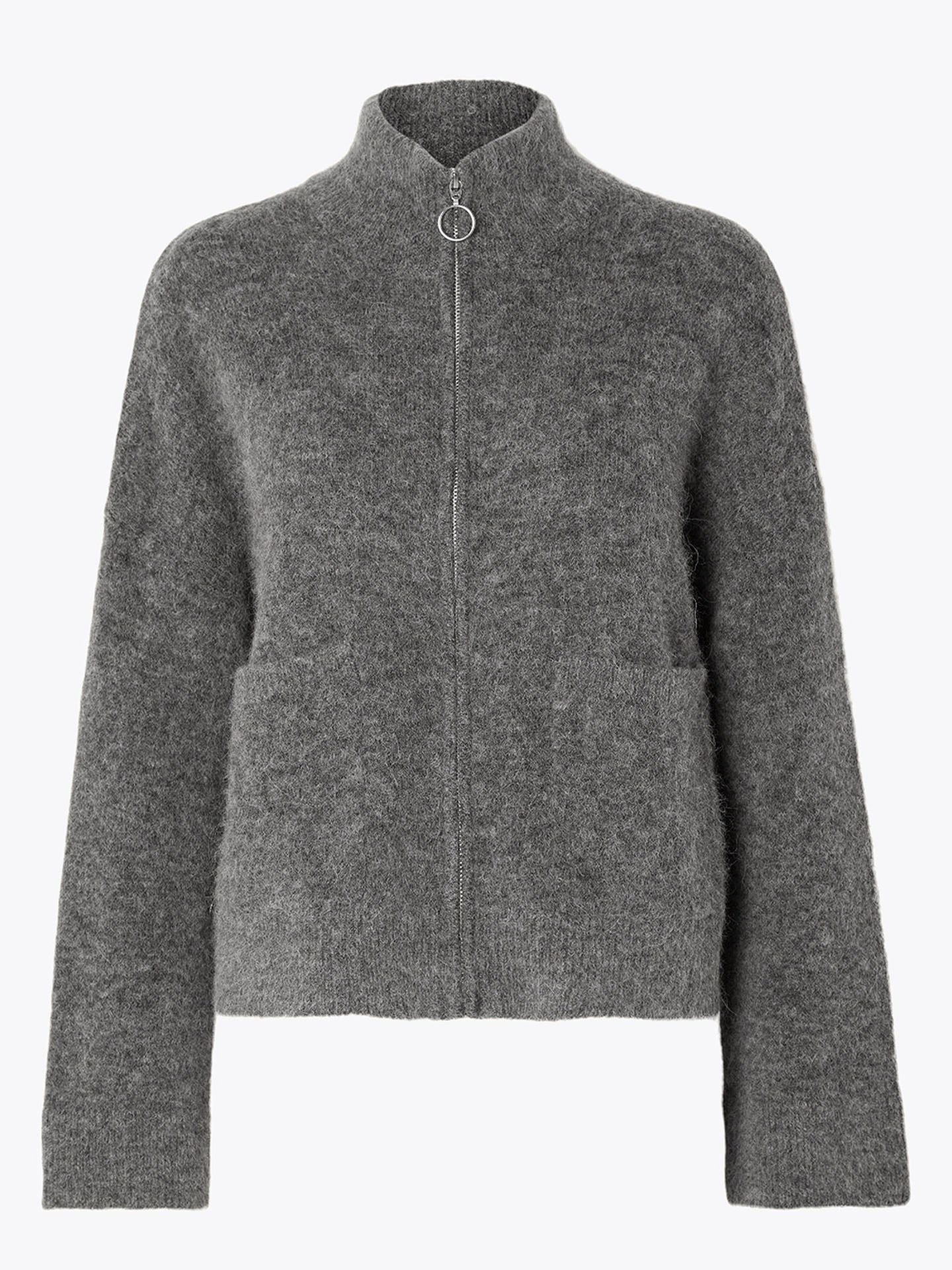 Sia Ras Long Sleeve Knit Zipper Cardigan