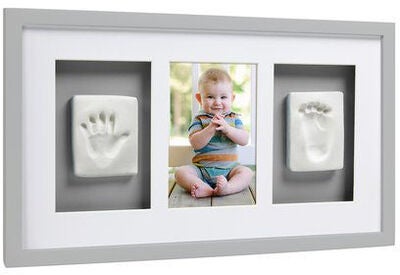 Pearhead Babyprints Deluxe Fotoramme Trippel, Grå